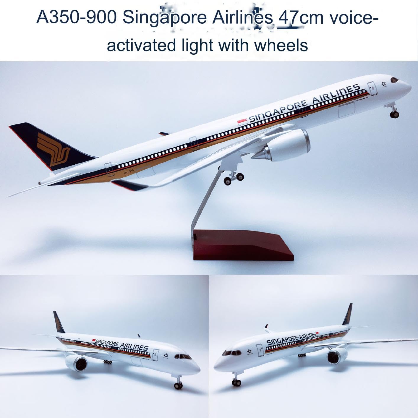 Singapore Airlines (SIA, SQ) AirBus A350-900 Airplane Model (1:144
